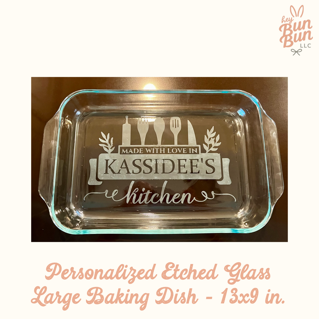 Personalized Etched Glass Bakeware 13x9 in.