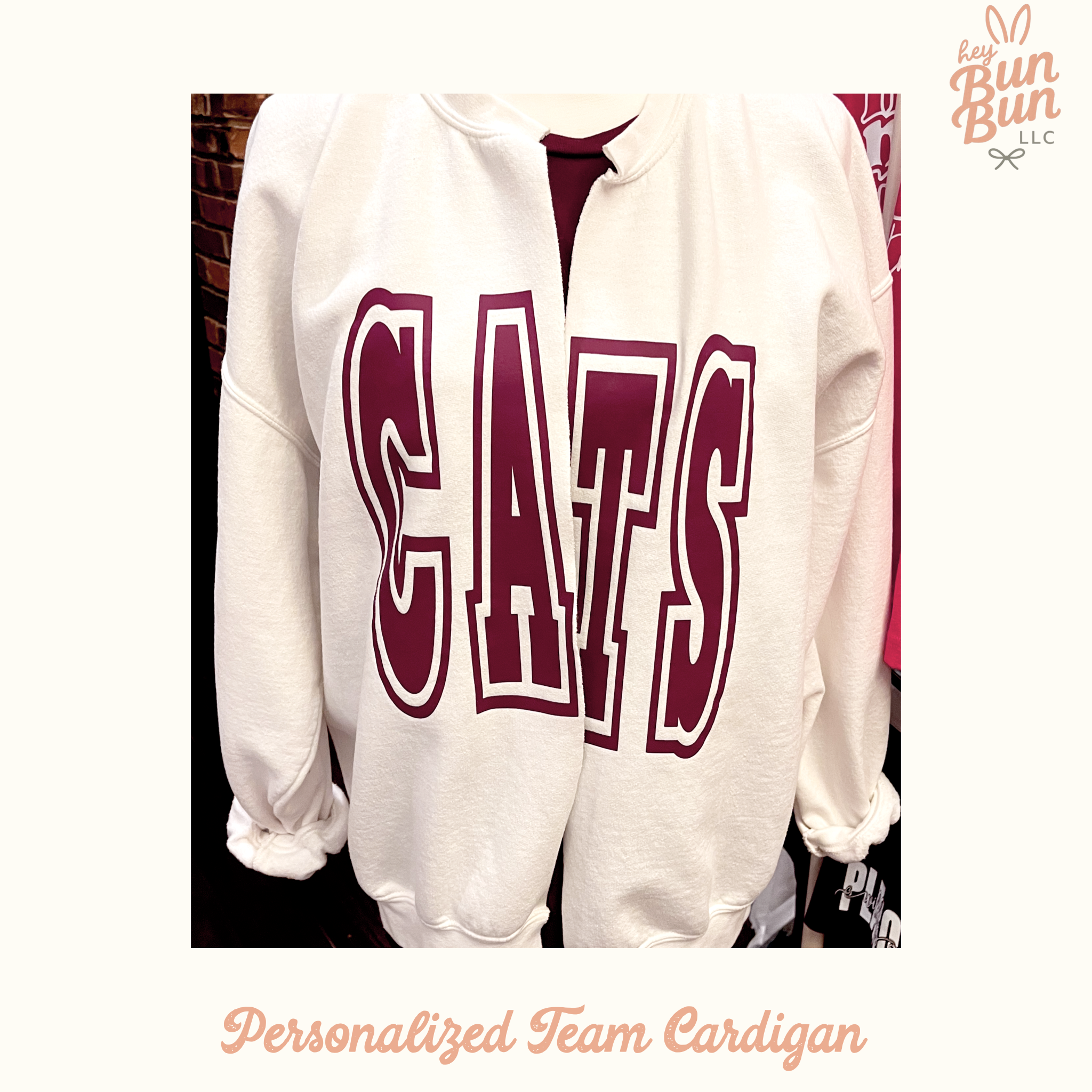 Personalized Team Spirit Wear Cardigan