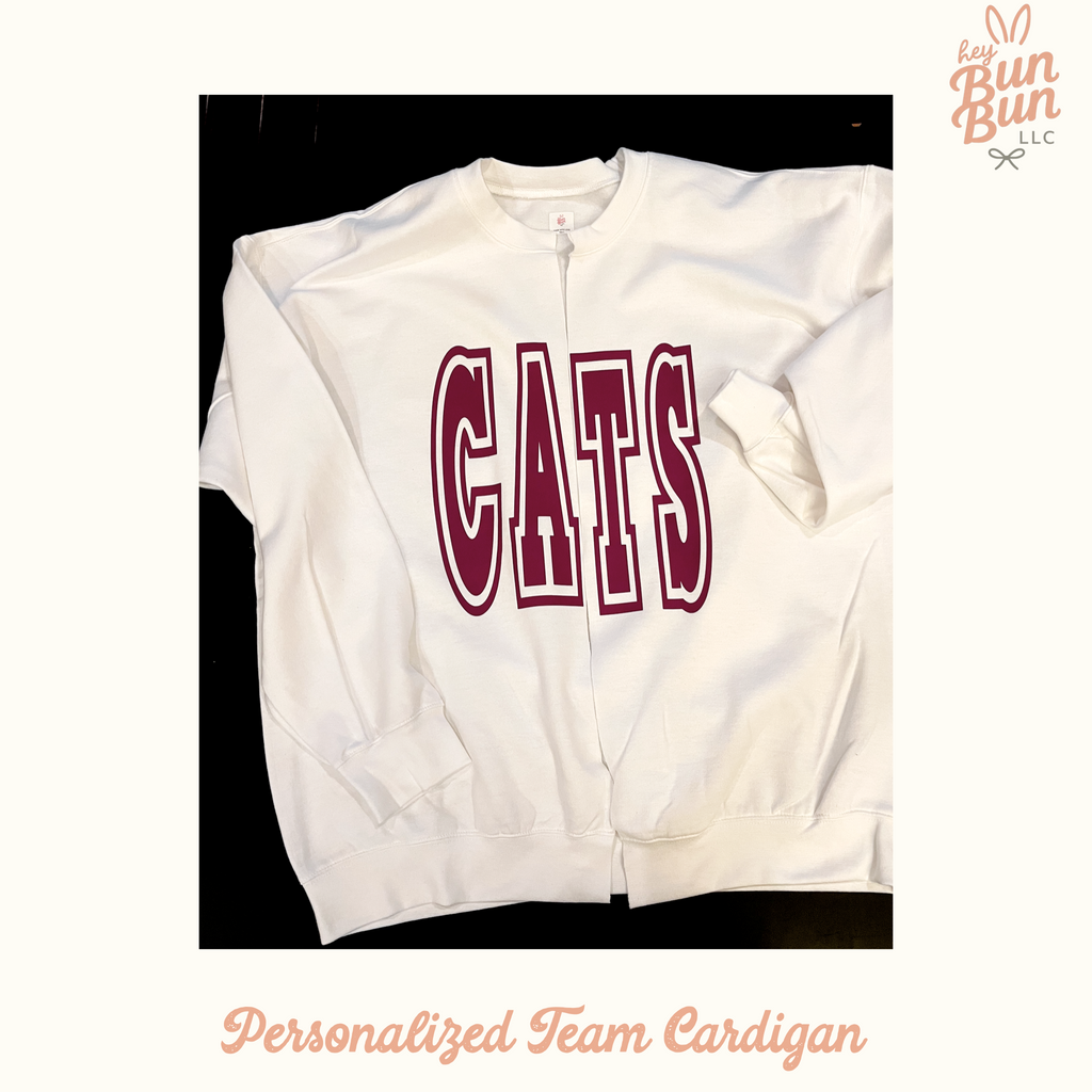 Personalized Team Spirit Wear Cardigan