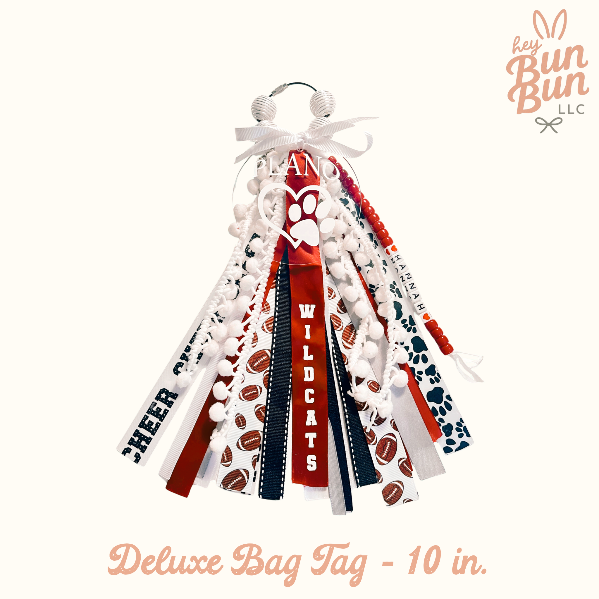 Deluxe Personalized Ribbon Bag Tags - 10 in.